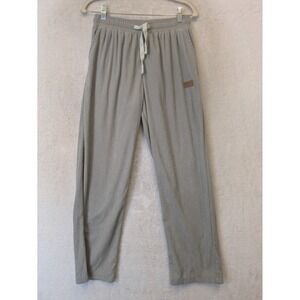 Rock Lounge Pants Women's Medium Gray Ribbed Relaxed Drawstring‎ Wide Leg